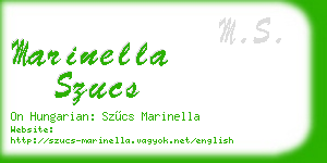 marinella szucs business card